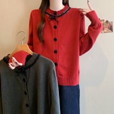 批发实拍大码女装<b class='q'>秋</b>冬新款时尚圣诞新年毛衣胖MM亮片蝴蝶结针织衫上衣