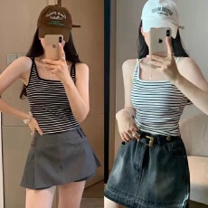 批发<b class='q'>韩版</b>小吊带背心女士夏季薄款修身外穿美背打底无袖内搭上衣