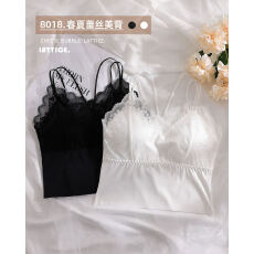 实拍法式蕾丝美背吊带背心女外穿高级感甜辣纯欲性感无袖内搭打底