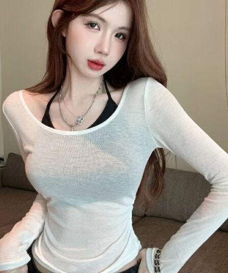 새로운 순수한 욕망 바람 얇은 스타일 라운드 넥 자외선 차단 블라우스 행침 목 여성 여름 외부 잡아라. 의류