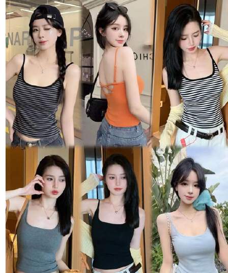 여름 새로운 한 부서 핫걸 바람 십자가 홀로우 아웃 백리스 가슴 패드 허리 수축 u 칼라 캐미솔 chic