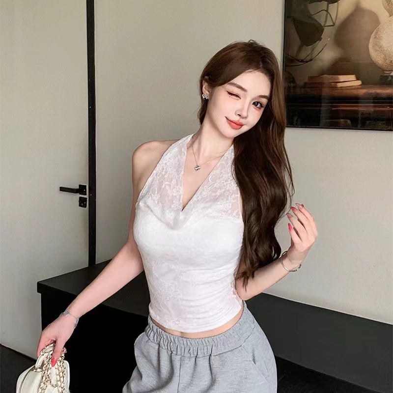 순수한 욕망 레이스 다양성 착용 법 소녀 센스 비스듬한 어깨 스트랩 캐미솔 섹시함 오프숄더 튜브탑