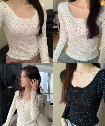 연삭 털 가을 겨울 보온 De 플러시 꽃무늬 긴팔 티셔츠 여성 순수한 욕망 디자인 센스 몸매 가꾸기 슬림해 보이는 인사이드 잡아라.