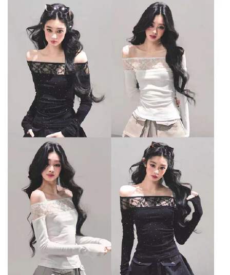 이른 가을 새로운 순수한 욕망 바람 전체 훈련 레이스 긴팔 티셔츠 슬림해 보이는 몸매 가꾸기 여성 원피스 벨트 가슴 패드 의류