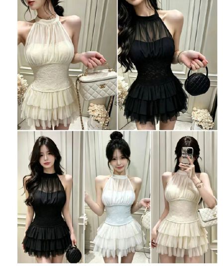 여름 새로운 2026 순수한 욕망 레이스 행침 목 아름다움 멜빵 가슴 패드