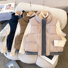 批发棉<b class='q'>马甲</b>拼接<b class='q'>牛仔</b>外套女新款时尚短款外穿加厚立领无袖<b class='q'>马夹</b><b class='q'>背心</b>