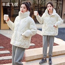 批发实拍大码棉服胖妹妹冬季新款韩版宽松加厚面包服小个子棉衣