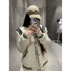 批发【龙凤尼复合仿超】撞色外套款高级感拼接棒球<b class='q'>服</b>长袖夹克上衣