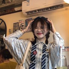 批发【实价】美式刺绣条纹<b class='q'>衬衫</b>女2026春秋新款百搭<b class='q'>长袖</b>上衣ins潮