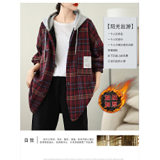 批发实拍复古港味加厚上衣宽松长袖连帽衬衣外套