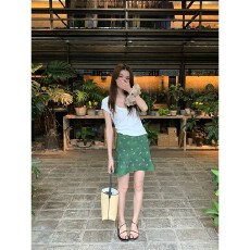 批发布里斯班人棉人丝/<b class='q'>桑蚕丝</b> 浪漫复古碎花温柔慵懒A字裙+<b class='q'>上衣</b>