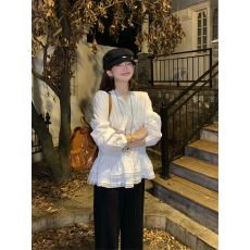 批发拼接蕾丝<b class='q'>衬衫</b>韩系蝴蝶结宽松上衣女秋季新款修身显瘦百搭叠穿T恤