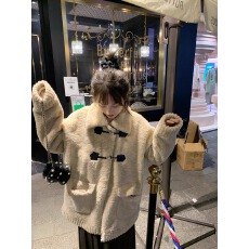 批发日系复古翻领羊羔绒外套女冬季新款小个子宽松百搭加厚毛茸茸大衣