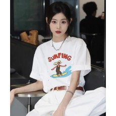 批发外贸跨境 韩国东大门100%纯棉高街减龄个性<b class='q'>欧美</b>韩系印花短袖<b class='q'>T</b><b class='q'>恤</b><b class='q'>女</b>