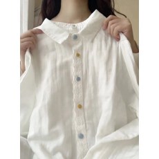 批发官图实价2026年春款法式<b class='q'>长袖</b><b class='q'>衬衫</b>女宽松翻领设计感百搭舒适上衣