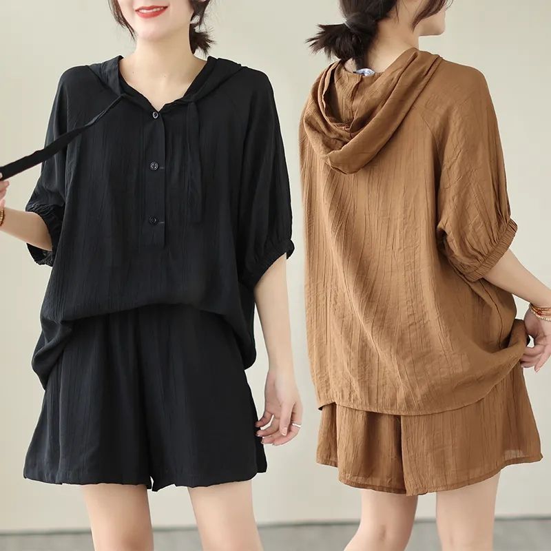 RY3158# 冰丝皱码胖MM300斤女装两件套套装大码女装