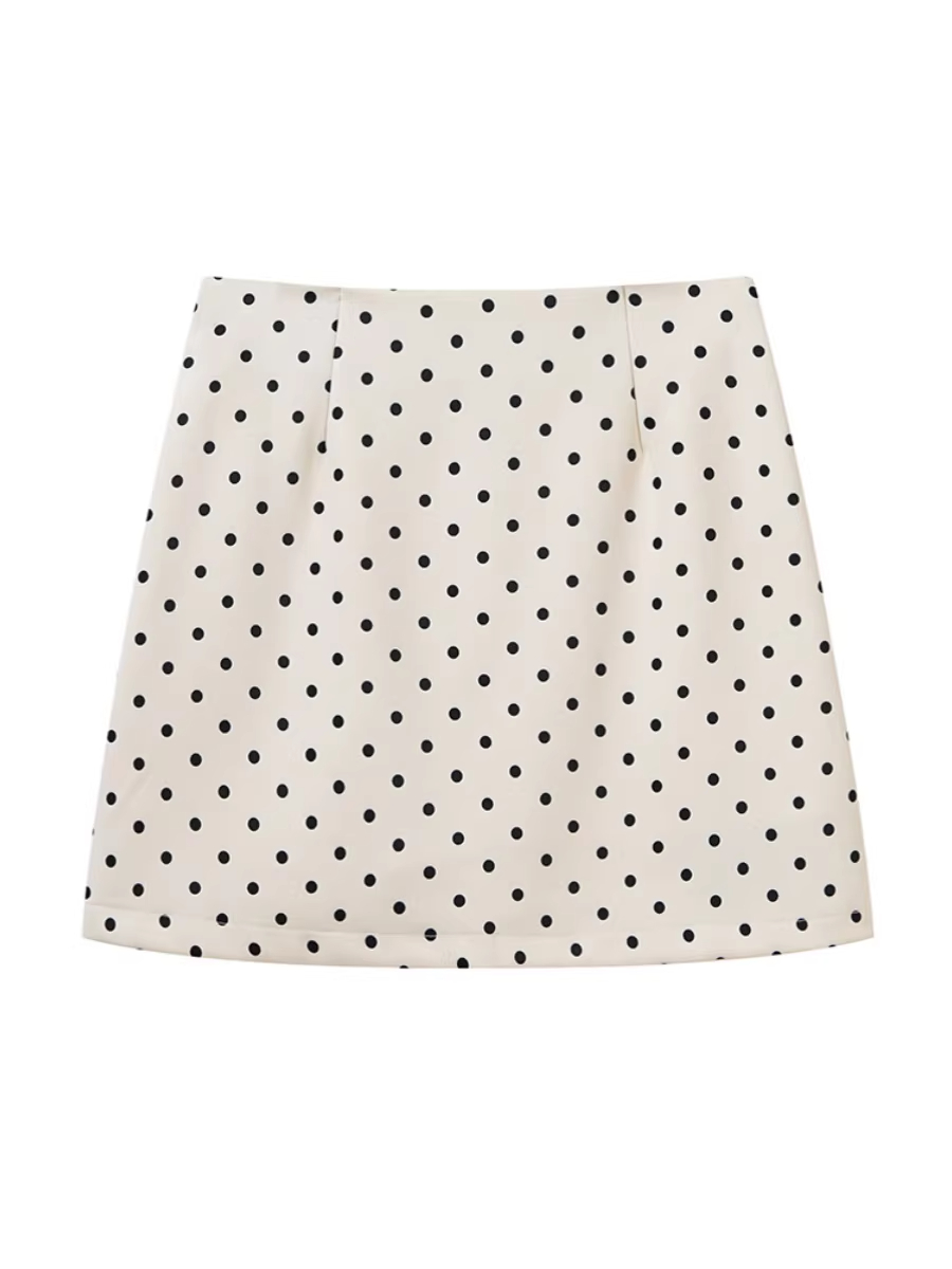 캐주얼 다용도 프랑스식 도트 무늬 반신 스커트 여성 2026 여름 새로운 작은 키 슬림해 보이는 타이트 스커트 한 마디 미니 스커트