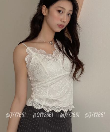 봄 여름 캐미솔 여성 새로운 레이스 맨위 수 있습니다. 외출용 벨트 가슴 패드 달콤한 매운맛 인사이드 가져 가라. 아름다움 뒤로 만나는