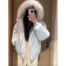 批发TGWALL浅梦加厚大毛领派克棉服保暖宽松冬季棉衣外套女