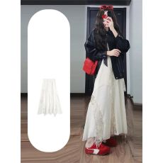 批发蕾丝刺绣<b class='q'>半身裙</b>女夏季高腰垂坠感a字半裙<b class='q'>不规则</b>拼接中长款伞裙子