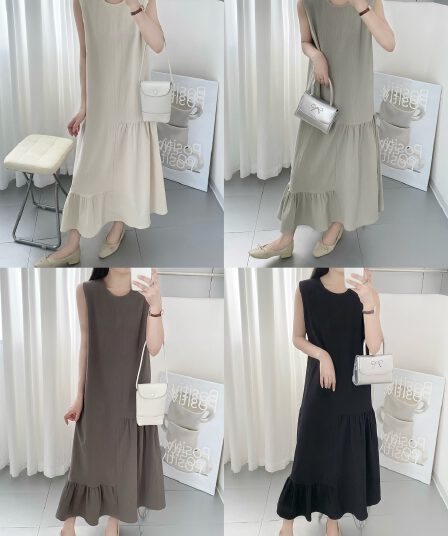 한 부서 캐주얼 다용도 조끼 원피스