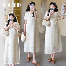 批发现现实拍~夏季韩系重工刺绣蕾丝<b class='q'>大码</b>连衣裙