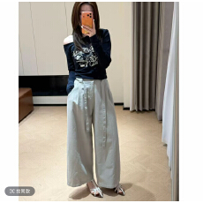 批发【豆子推荐】8135 春季显瘦印花露肩长袖<b class='q'>打底</b>时尚百搭上衣➕裤子