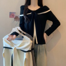 批发大码胖mm挂肩设计感针织衫女新款秋<b class='q'>冬</b>高级感修身显瘦套头长袖上衣