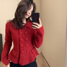 批发工厂冬上新Hers韩标！简约复古气质Polo领小香保暖毛衣