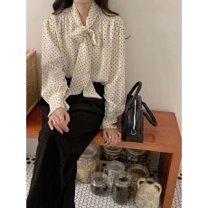 批发春<b class='q'>秋</b>季欧货雪纺衬衫女装2023年新款洋气长袖衬衣爆款上衣小衫时尚