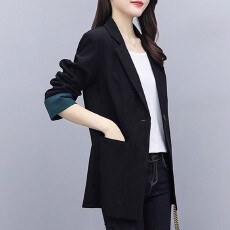 批发<b class='q'>小西装</b>短外套<b class='q'>女士</b>春秋2025年新款大码小个子休闲气质中长西服女装