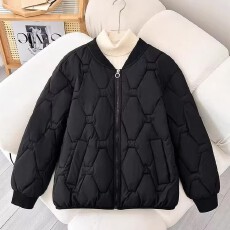 批发秋冬2024新款外套女棉衣短款宽松棉服韩版棒球服<b class='q'>妈妈</b>轻薄小棉袄