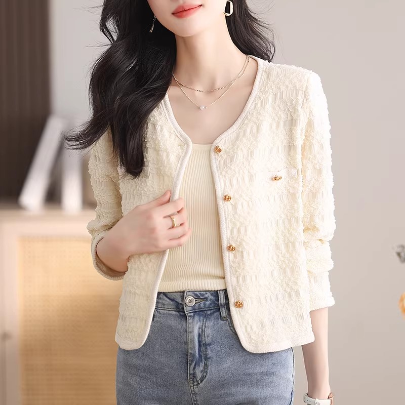 RY368# 女装2026春秋新款法式小香风设计感小个子薄款短外套上衣