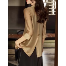 批发冰感薄款西装外套<b class='q'>女</b>七分袖2026夏季新款气质优雅休闲高级感小<b class='q'>西服</b>