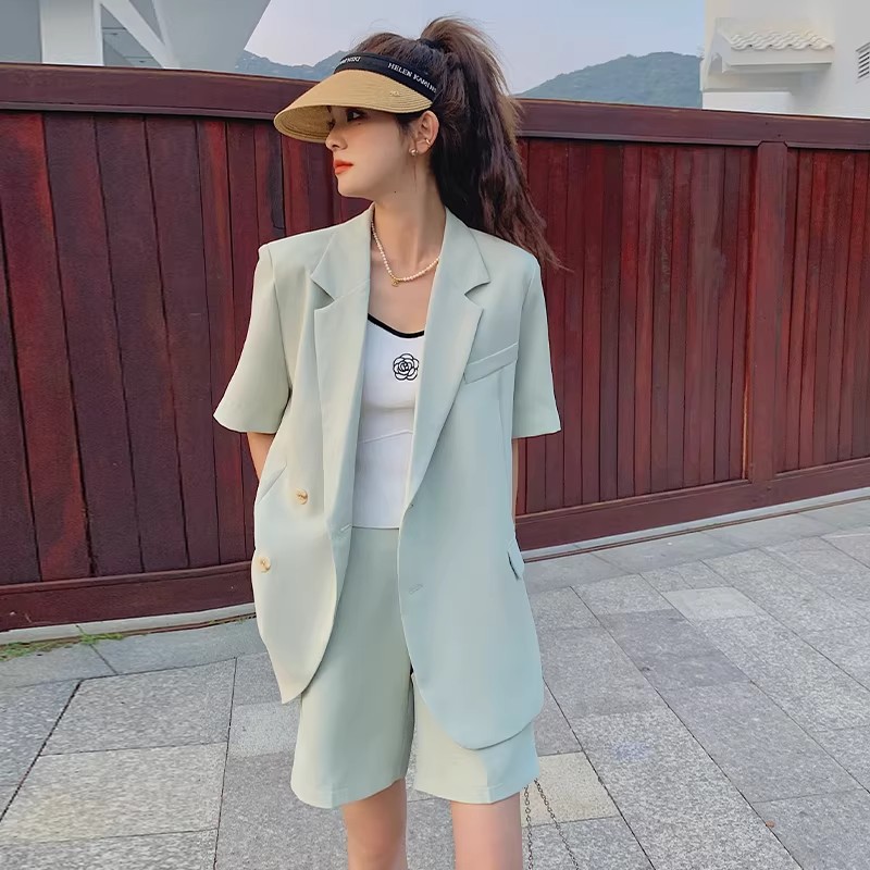 RY74653# 休闲时尚短裤西装套装夏季女2026新款高级感小个子减龄小...