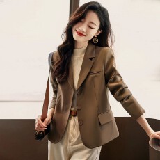 批发西装外套女2026新款春装小个子高级感女士<b class='q'>休闲</b>短款修身小西服春秋