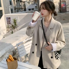 批发<b class='q'>休闲</b>西装外套女春秋2026新款阔版西服小个子设计高级感小众潮