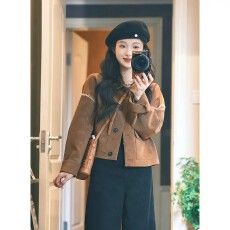 批发鹿皮绒韩系早春季外套女韩系2026新款今年流行爆款独特漂亮初春天