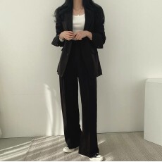 批发早<b class='q'>秋</b>季2026年气质御姐名媛时尚职业西装外套高腰阔腿裤两件套装女