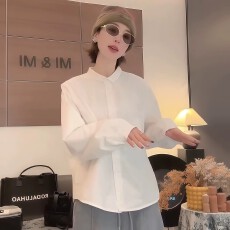 批发2026春秋<b class='q'>新款</b>长袖白衬衫女韩版宽松休闲上衣百搭时尚打底衬衣外套