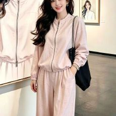 批发休闲运动套装女2026夏季新款洋气<b class='q'>亚麻</b>长袖防晒开衫阔腿<b class='q'>裤</b><b class='q'>两件套</b>潮