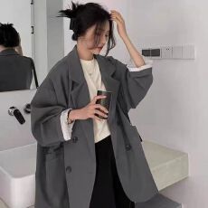 批发西装外套<b class='q'>女</b>2026春秋新款长袖韩版宽松显瘦时尚气质网红休闲小西服
