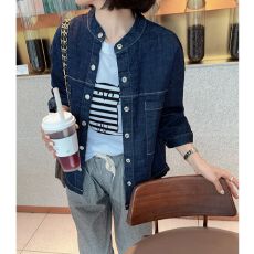批发复古七分袖<b class='q'>牛仔</b><b class='q'>衬衫</b>女宽松2026春秋新款休闲风气质上衣外搭薄外套