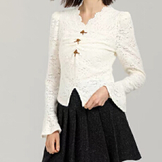 批发报单有货法式独特加厚磨毛蕾丝衫内搭秋冬新款V领打底衫上衣<b class='q'>长袖</b>