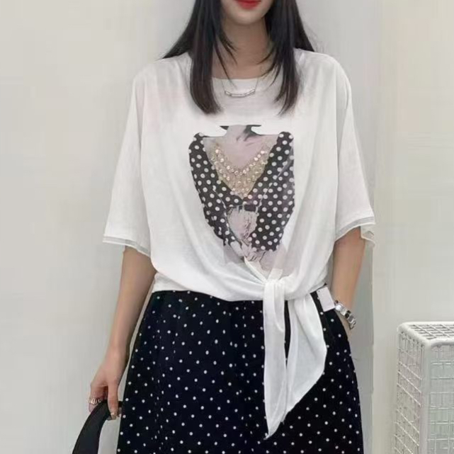 재고 있음 여름 새로운 패션 다용도 개성 디자이너 섹션 캐주얼 맨위 루즈핏 스트랩 라운드 넥 반소매 티셔츠
