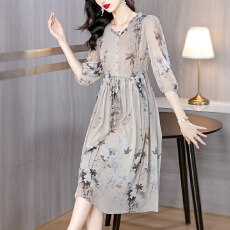 批发<b class='q'>连衣裙</b>女装夏季2026新款<b class='q'>高端</b>精致气印花桑蚕丝显瘦长裙子