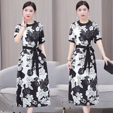 批发年轻款真丝<b class='q'>连衣裙</b>女夏季2026气质印花杭州丝绸显瘦<b class='q'>桑蚕丝</b>裙子