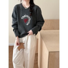 批发<b class='q'>韩国</b>东大门<b class='q'>正品</b>秋新款女装<b class='q'>代购</b>圆领马甲桃心字母套头针织衫