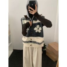 批发韩国东大门秋季新款时尚氛围感气质简约高级小众设计翻领马甲上衣