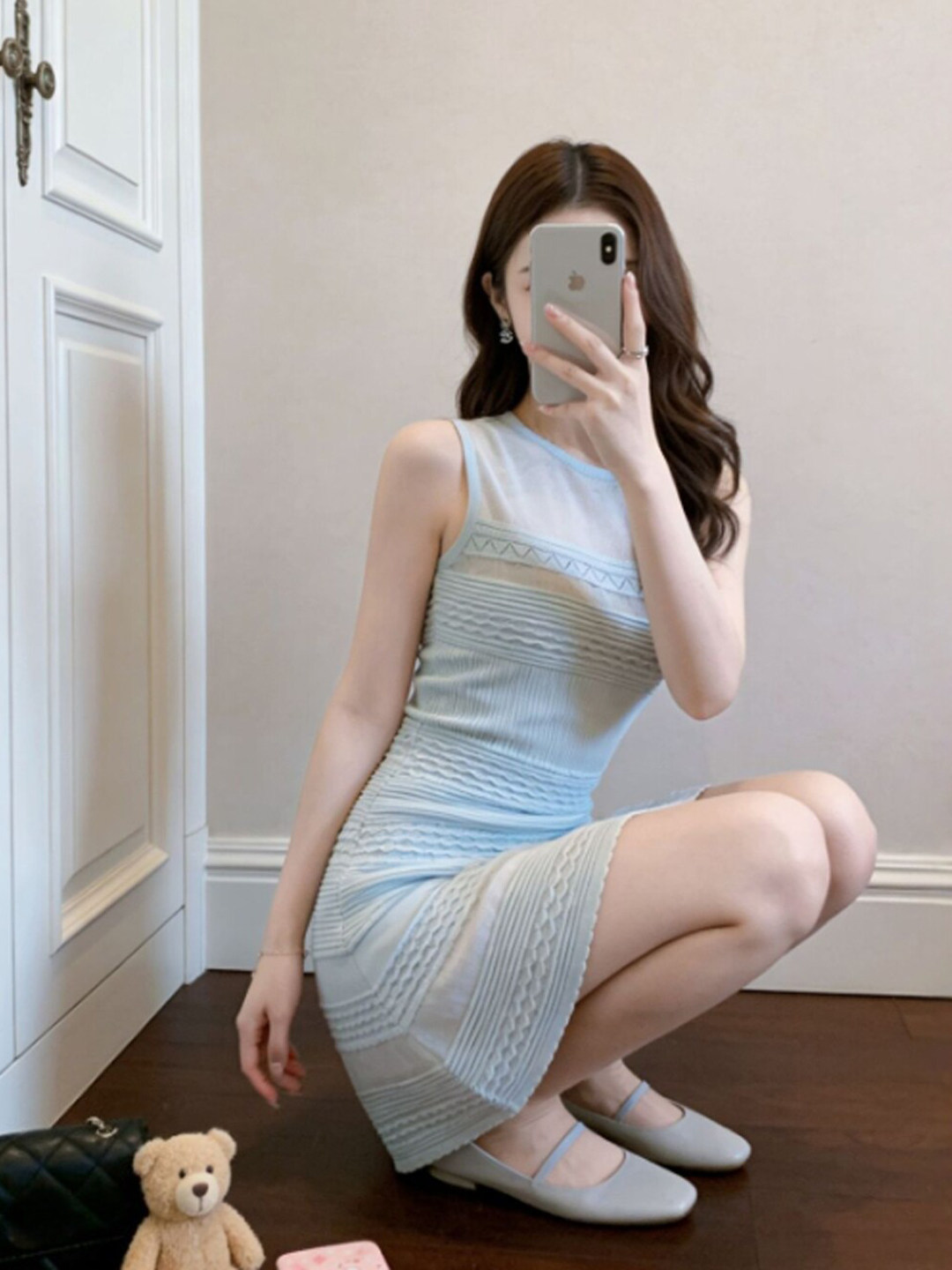 프랑스식 부드러운 바람 자이언트 잘 생긴 ~ 중 몸매 가꾸기 슬림해 보이는 미니 스커트 작은 키 착용 가져 가라. 아름다운 고유 한 드레스 26 여름